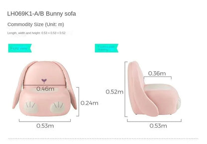 Bunny-Themed Children's Reading Chair - Two Colors