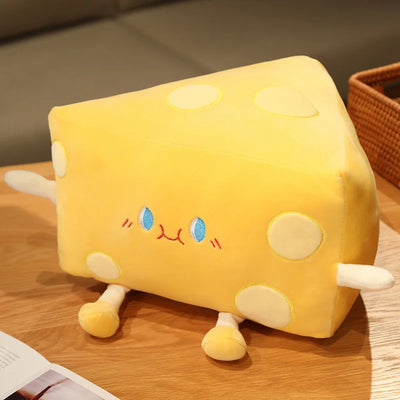 Plushie a forma di formaggio a fette cartoon, 4 colori, 12-20" | 30-50 centimetri