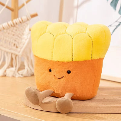 Kawaii Fast Food Plushies – Sandwich, Pizza, Taco & Fries, 8-11" | 20-28 cm