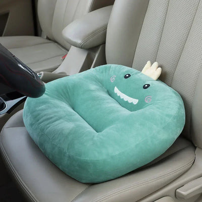 Cartoon Food-Shaped Car Seat Cushion – Plush Back Support Pillow