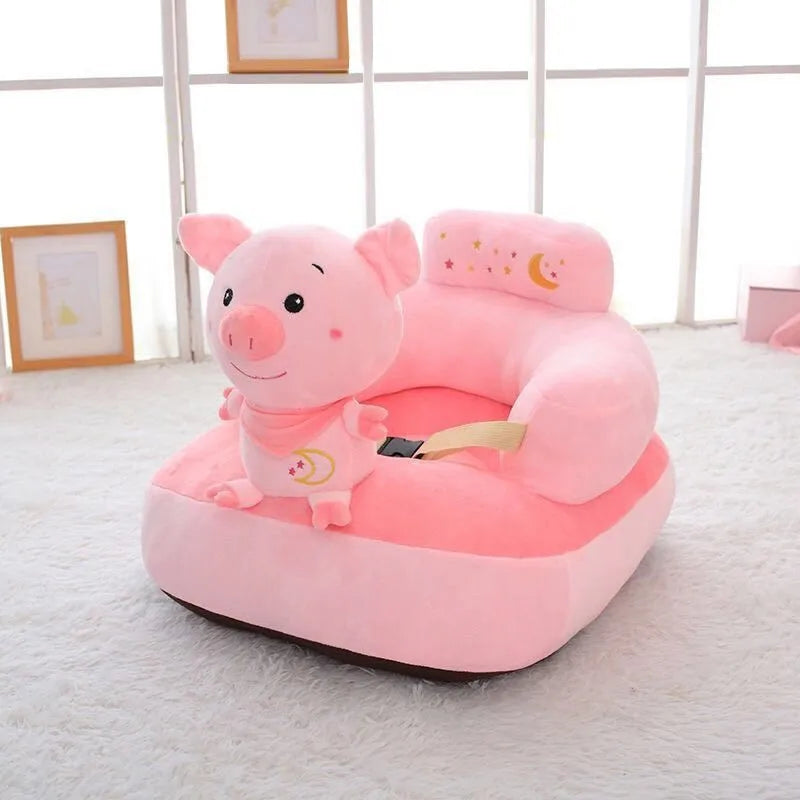 Asiento de Apoyo para Bebés de Peluche - Tres Diseños de Animales