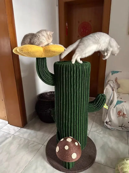 Árbol para gatos de lujo en forma de cactus - Apto para múltiples gatos