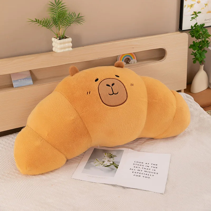 Capybara Croissant Plushie, 18-24" | 45-60 cm