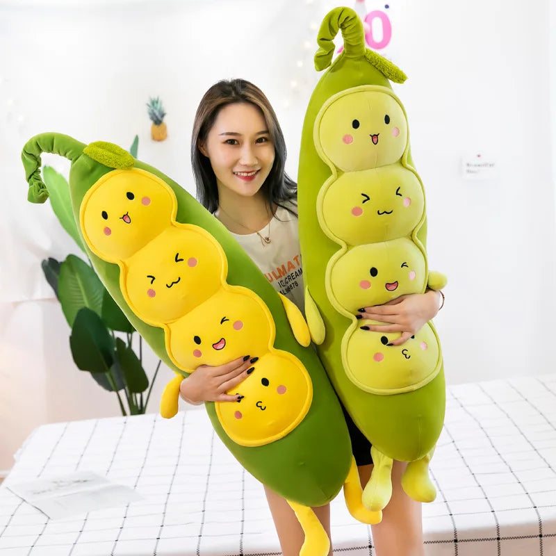 Jumbo Peas in a Pod Plushie, 22-37" | 55-95 cm