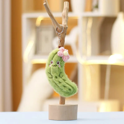 Kawaii Vegetable Plush Toy Keychain | Cute Food Pendant for Bags & Keys