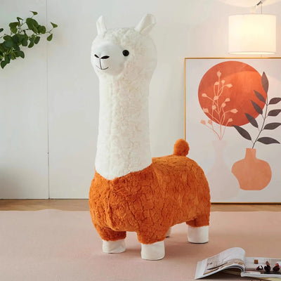 Gemütlicher Alpaka-Plüschhocker, Acht Farben