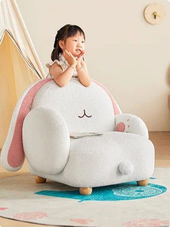 Adorable Rabbit Plushie Chair for Kids, 24"-31" | 60-71 cm