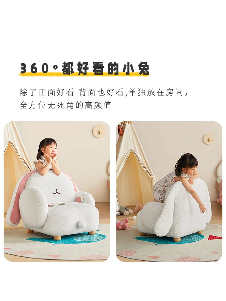 Adorable Rabbit Plushie Chair for Kids, 24"-31" | 60-71 cm