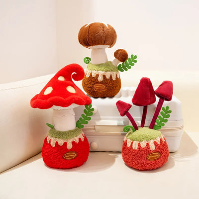 Stuffed Red Mushroom Plush Toy – Kawaii Poisonous Umbrella Mushroom Decor