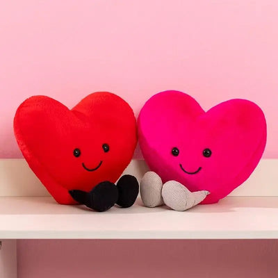 Plushie Valentine's Heart Plushie, Three Colors, 6-12" |15-30 cm