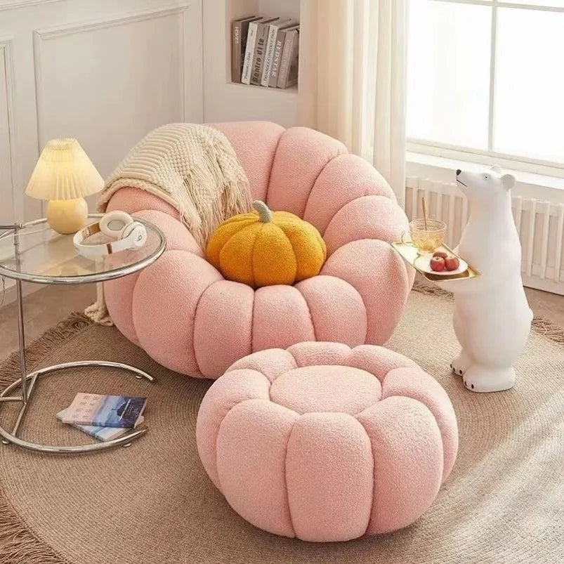 Fauteuil en peluche inspiré de la citrouille - Six couleurs