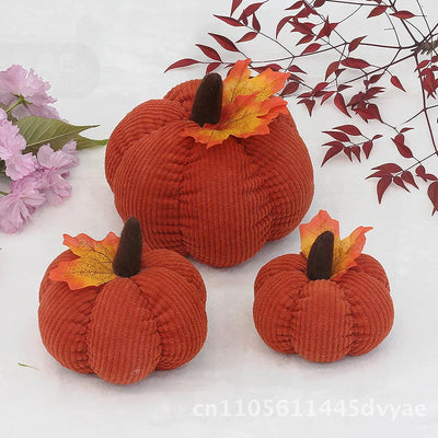 Thanksgiving Pumpkin Corduroy Ornaments – Autumn Festival Decor (Wholesale)