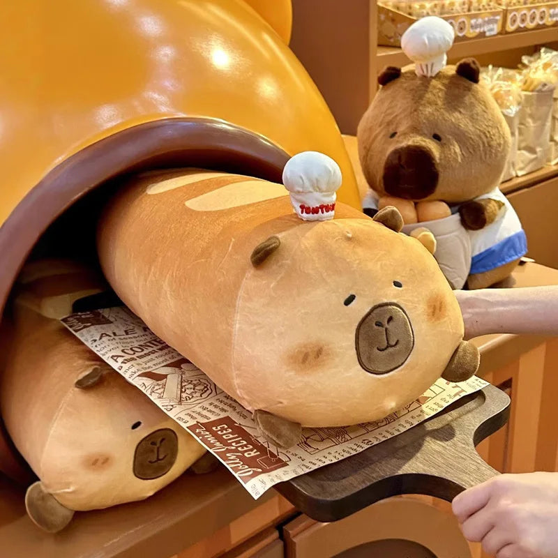 Peluche Jumbo de Pan de Capibara, 22-37" | 55-95 centímetros
