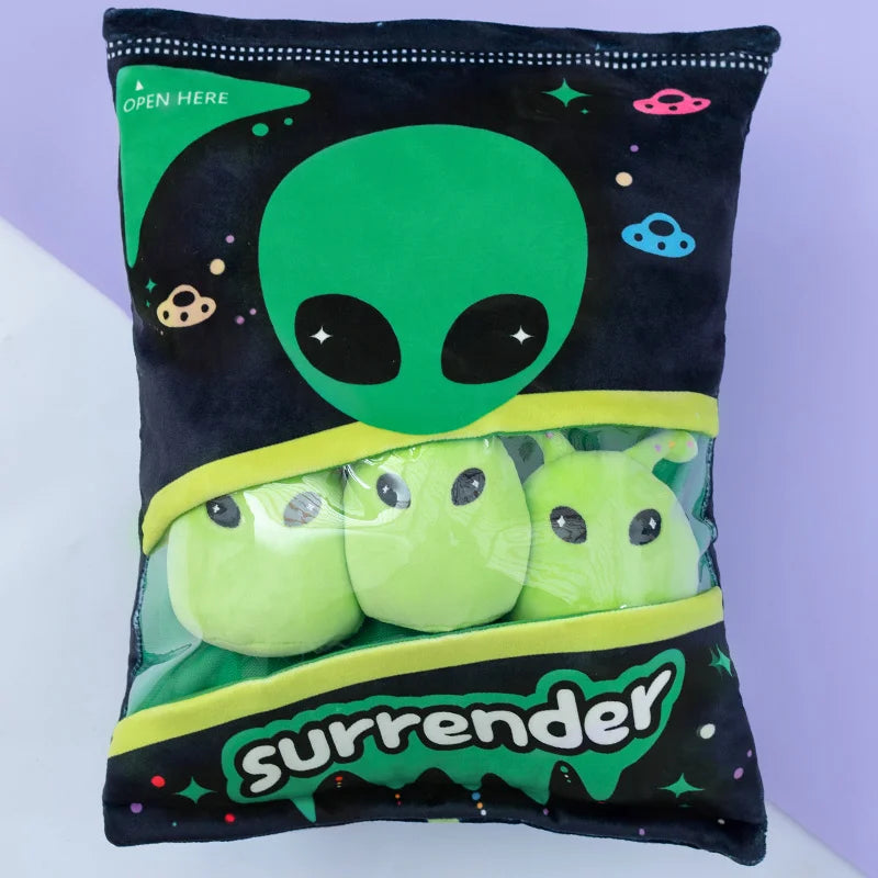 Sweet Ball Snack Plush Pillow – Alien & Classic Styles, 16" | 40 cm