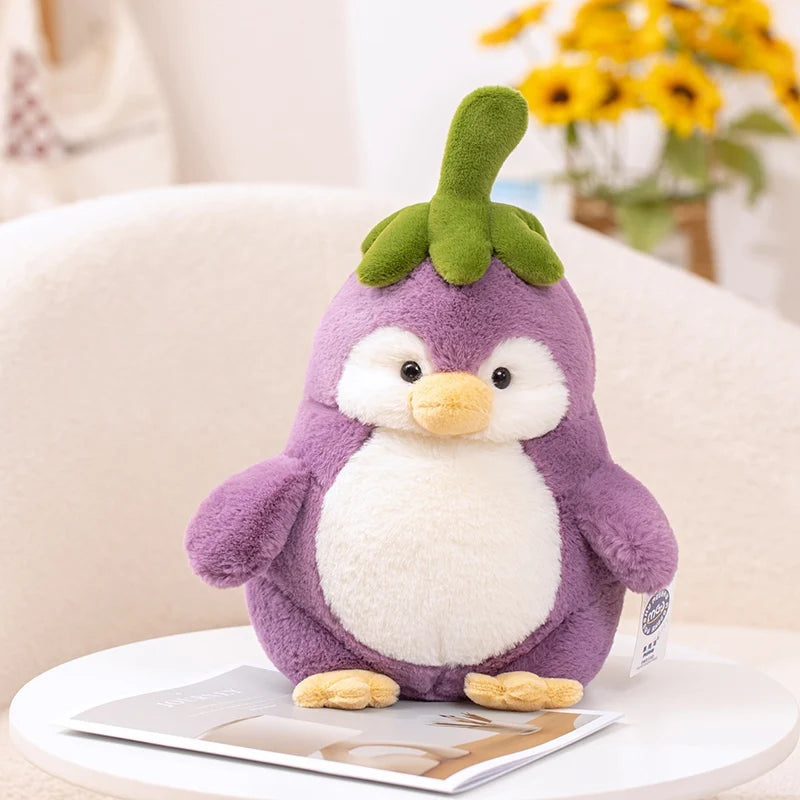 Eggplant Penguin Plushie, 9.5" | 24 cm