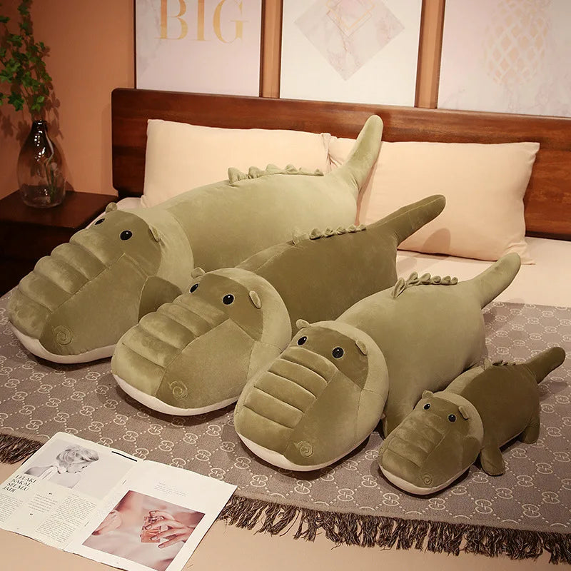 Jumbo Swirly Crocodile Plushie, 24-47" | 60-120 cm