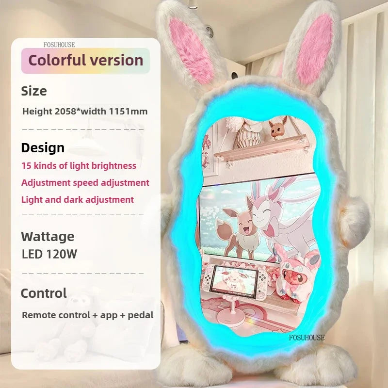 Giant LED Bunny Mirror | 93" x 53" (237 x 134 cm) | Ultra-HD Glass 🐰✨