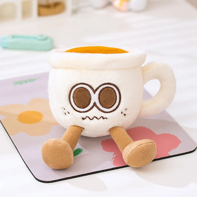Coffee Cup & Teapot Plush Toy – Kawaii Stuffed Mug Travel Companion