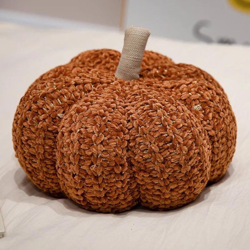 Knitted Pumpkin Plushie, Three Colors, 11" | 28 cm