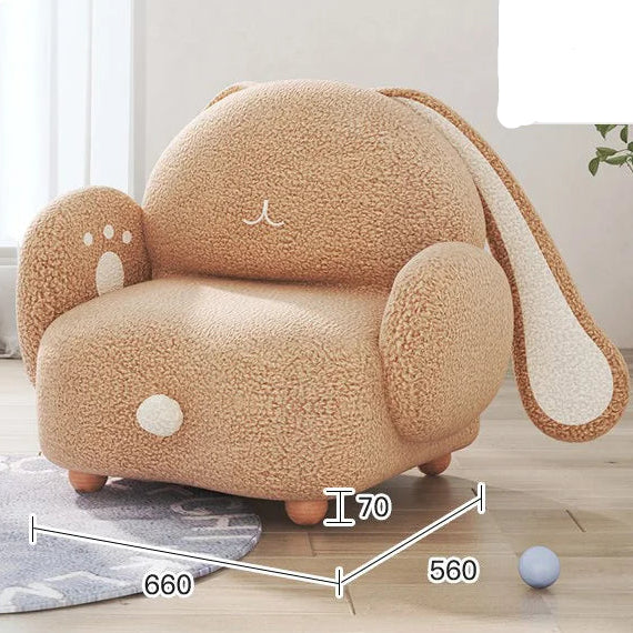 Adorable Rabbit Plushie Chair for Kids, 24"-31" | 60-71 cm