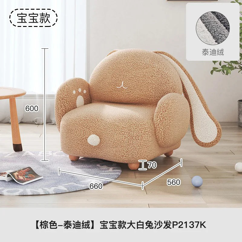 Adorable Rabbit Plushie Chair for Kids, 24"-31" | 60-71 cm