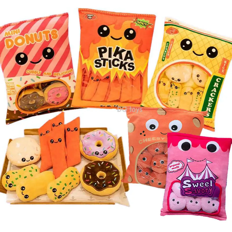 Plushie Large Snack Bag Pillow, Eight Styles, 16" | 40 cm