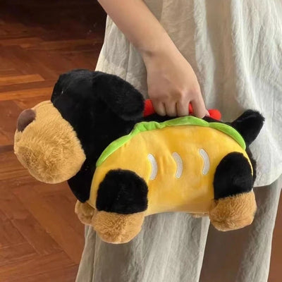 Plüschhund als Hot Dog, 12-22" | 30-55 cm