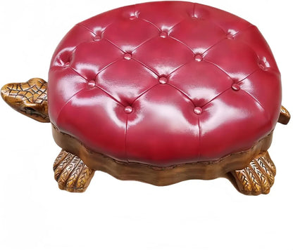 Bespoke Turtle Leather Ottoman, Five Colors