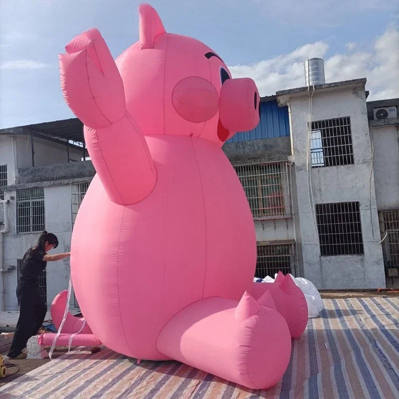 Cerdo Inflable Gigante – Decoración de Jardín Personalizable