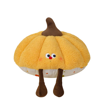 Pumpkin Plush Pillow - Soft Cartoon Gourd Cushion, 16" | 40 cm