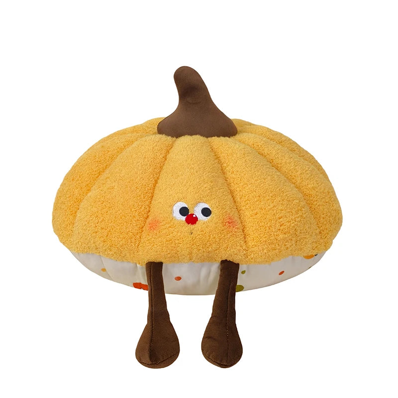 Pumpkin Plush Pillow - Soft Cartoon Gourd Cushion, 16" | 40 cm