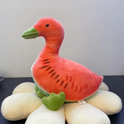 Plush Fruit Duck Springtime Decor, Three Styles, 12" | 30 cm