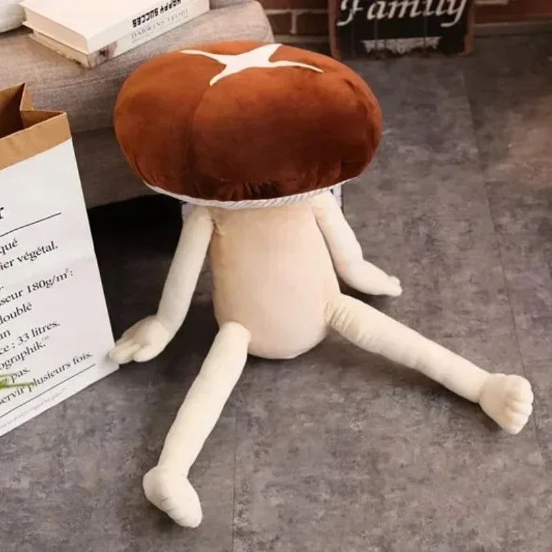 Funny Mushroom Plushie with Arms and Legs, 32" | 80 cm