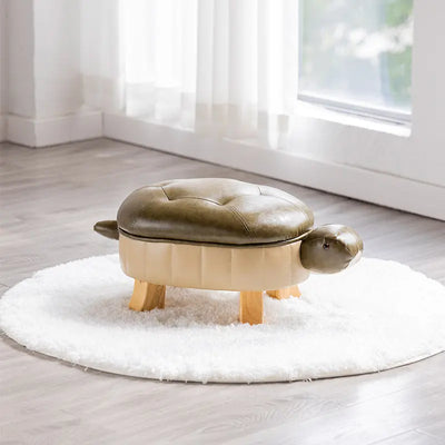 Pouf en simili cuir Turtle Time - Cinq couleurs