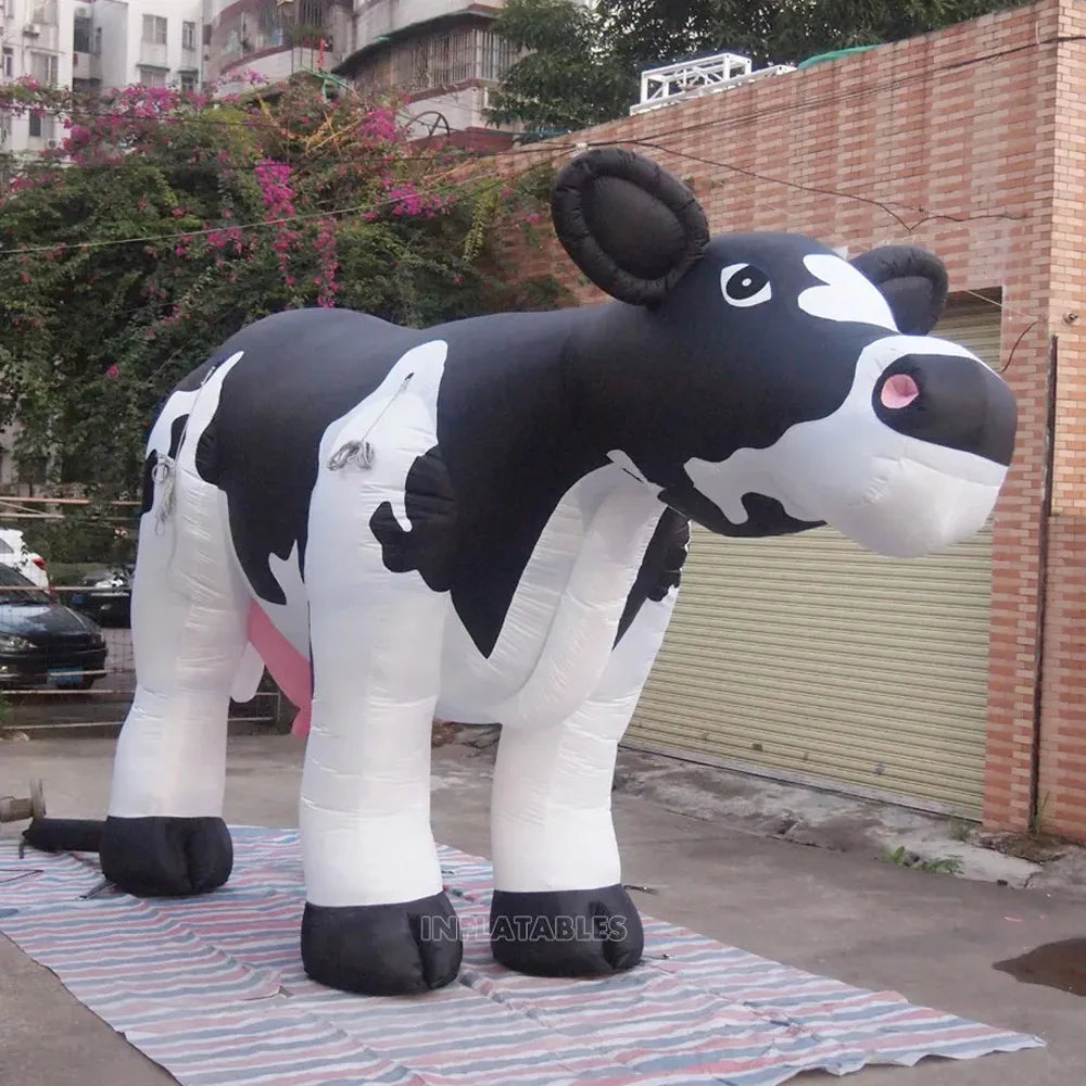 Realistic Standing Inflatable Cow – Customizable Life-Size Animal Decor