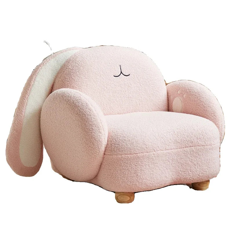 Chaise en peluche de lapin adorable pour enfants, 24"-31" | 60-71 cm