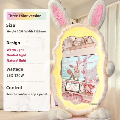Giant LED Bunny Mirror | 93" x 53" (237 x 134 cm) | Ultra-HD Glass 🐰✨