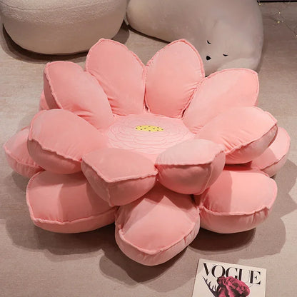 Lotus Blossom Plush Floor Cushion - Two Colors