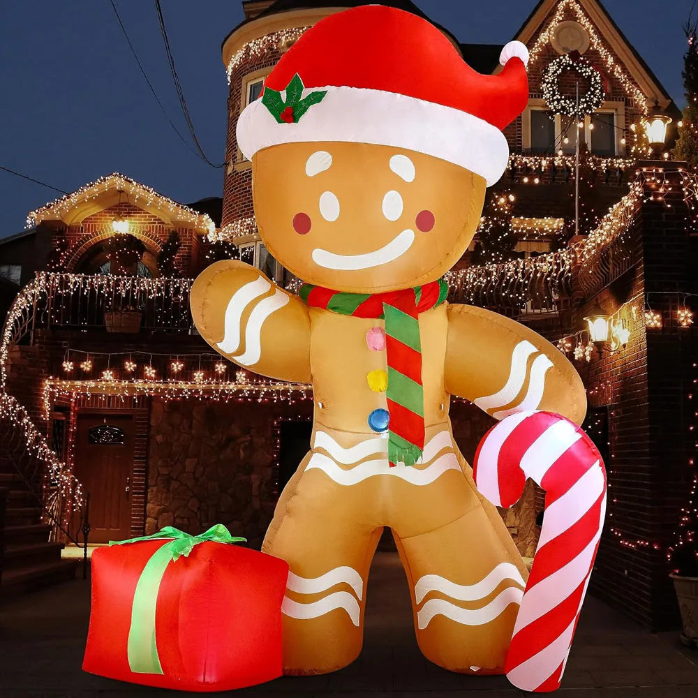 Gingerbread Man Inflatable Lawn Decoration (2.4m/7.9ft)