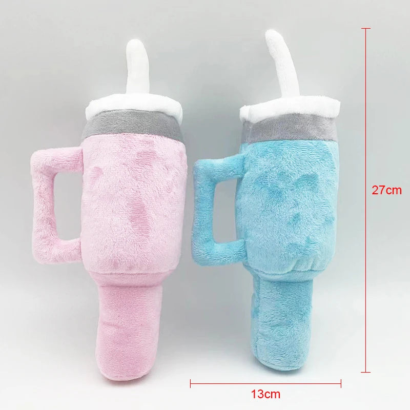 Juguete de peluche chirriante con botella de agua para perros – Dos colores - 11" | 27 centímetros