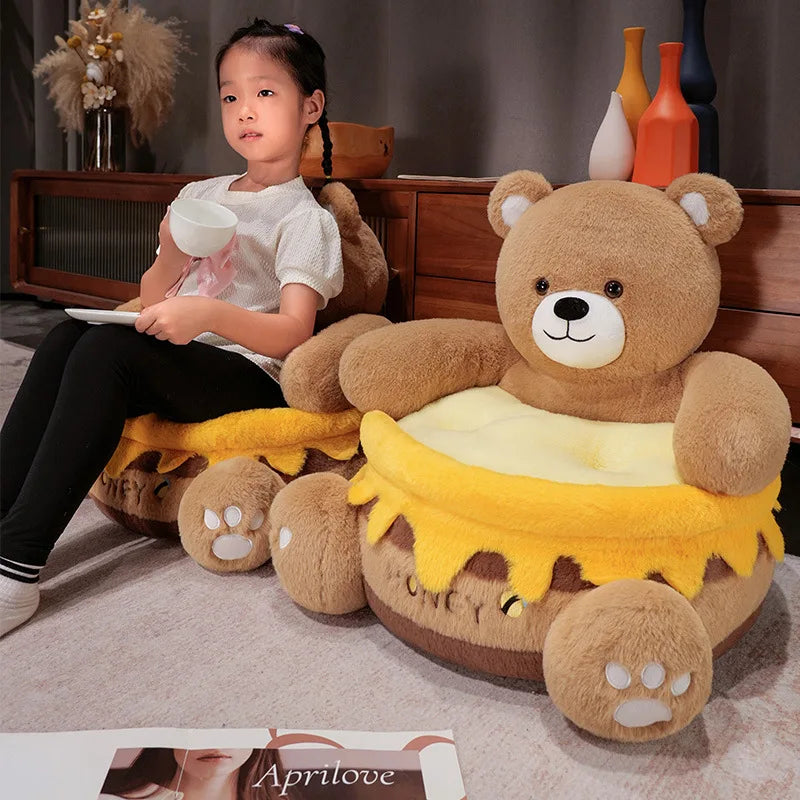 Honeypot Bear Plush Chair – Cozy & Adorable Seating for Kids!