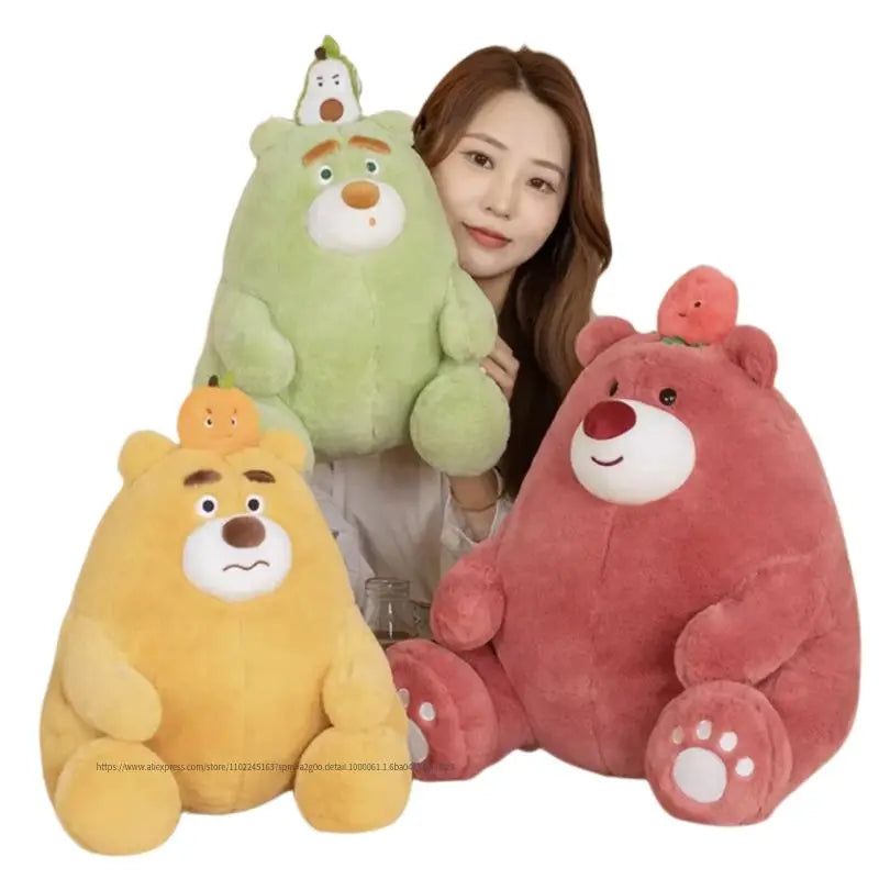 Stuffed Animal Fruit Gummy Bear Plushie, 6 Designs, 12-28" | 30-70 cm