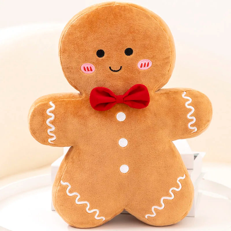 Grande peluche di biscotto di pan di zenzero con bastoncino di zucchero, 17-24" | 42-60 centimetri