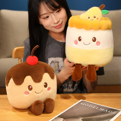 Kawaii Fruit Cake Plush Pillow | Stuffed Cake Slice Toy, 8x12\" | 20x30 cm