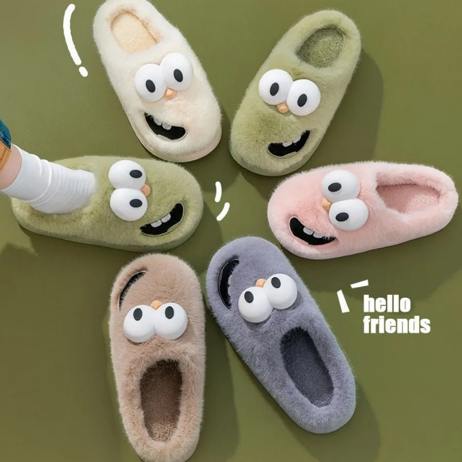 Pluche Cartoon Vogel Slippers, US Mannen 4-6.5 / Vrouwen 5.5-18