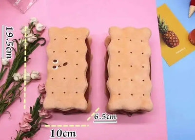 Plüsch Cookie Stiftetasche mit großem Fassungsvermögen, 7" | 19 cm
