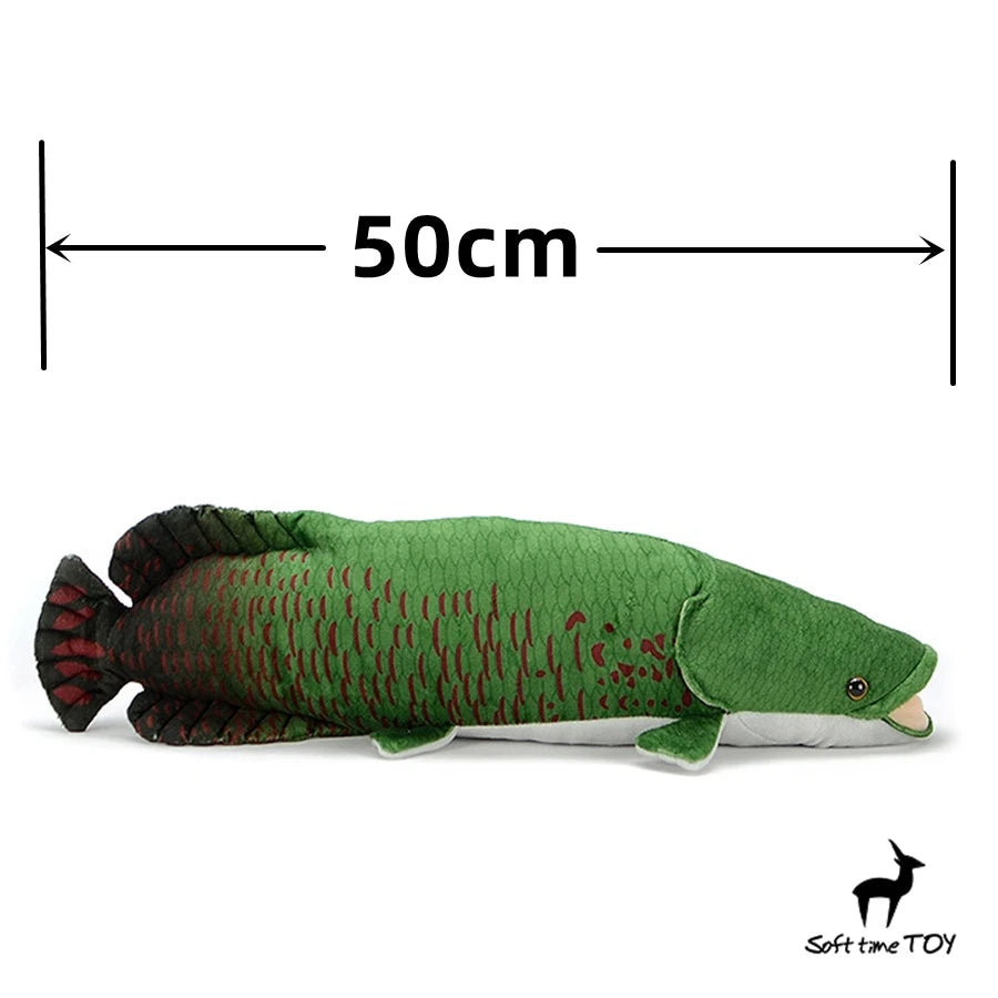 Juguete de peluche gigante y realista de Arapaima Gigas, 20" | 50 centímetros