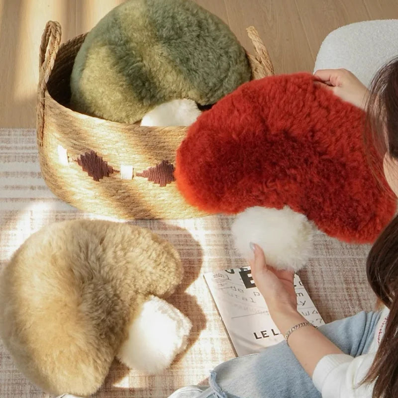 Super Fuzzy Mushroom Plushie, Three Colors