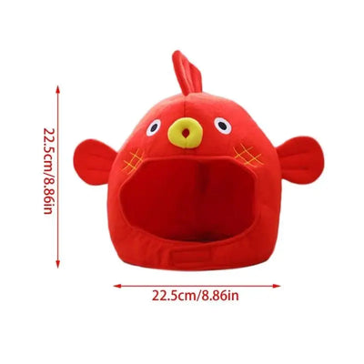 Puffer Fish Plush Headgear | Novelty Aquatic Costume Hat
