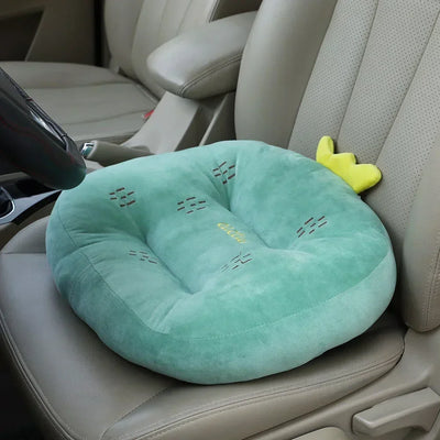 Cartoon Food-Shaped Car Seat Cushion – Plush Back Support Pillow